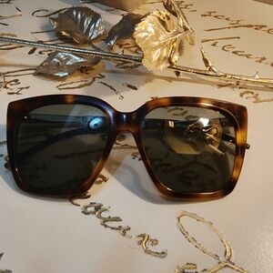 Yves Saint Laurent Brown Oversized Sunglasses